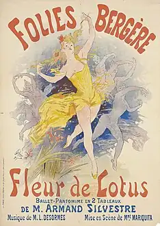 Folies Bergère, Fleur de Lotus,  by Jules Chéret (1893)