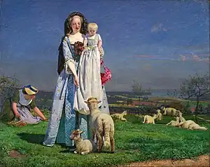 Pretty Baa-Lambs by Ford Madox Brown, oil on panel, 1851/1859, Birmingham Museums and Art Gallery