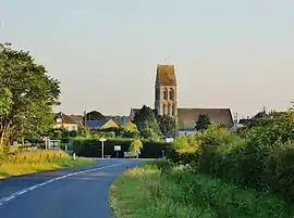 The Town of Formigny, with the church.