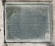 Plaque on Fort St bridge over Pleasant Street