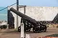 Canon ball at Fort William Lighthouse in Ghana