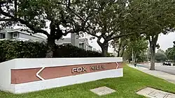 Fox Hills neighborhood sign along Slauson Avenue