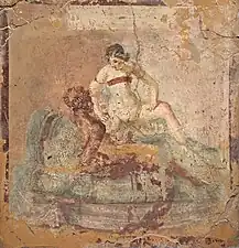 Sex between a male and a female. wall painting, Pompeii. National Archaeological Museum, Naples.