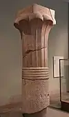 Fragments of a palm column; 2353-2323 BC; granite; diameter beneath the ropes of the neck 80.85 cm (3113⁄16 in.); Metropolitan Museum of Art