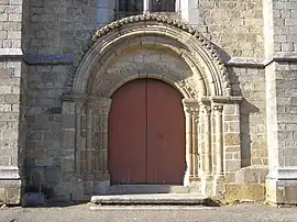 Romanesque doorway of the Saint-Pair church