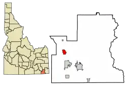 Location of Clifton in Franklin County, Idaho.