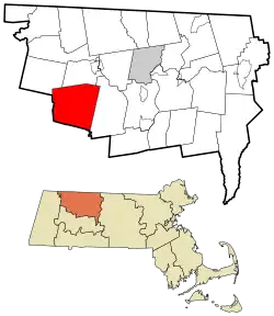 Location in Franklin County in Massachusetts