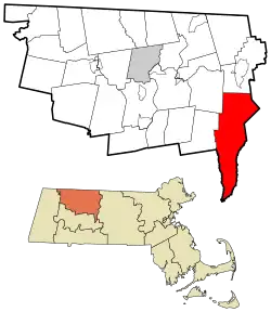 Location in Franklin County in Massachusetts