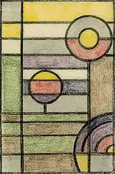 A design for a cafe window by Franz Wilhelm Seiwert, 1928