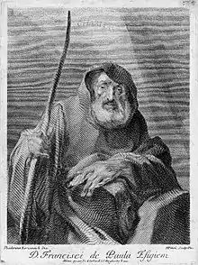 Saint Francis of Paola (etching after Federico Bencovich)