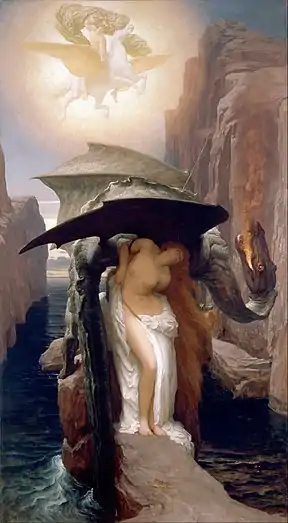 Frederic, Lord Leighton, Perseus and Andromeda, 1891, showing the punishment as unfair