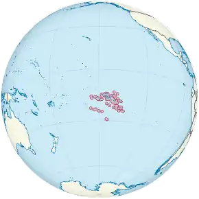 Location of French Polynesia