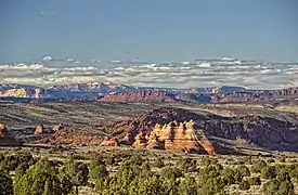 Looking north past the teepees, in Coyote Buttes South