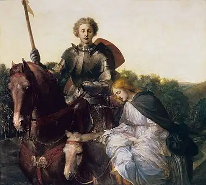 Una and the Red Cross Knight by George Frederic Watts, circa 1860.