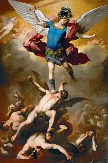 Michael defeating the fallen angels, by Luca Giordano c. 1660–1665