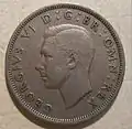 George VI half crown, 1948