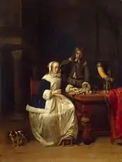 Young Couple at Breakfast by Gabriël Metsu