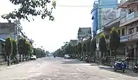 A view of a street to main chowk, Gaighat Bazar from Pipal Chowk