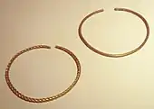 Galatian torcs, 3rd century BC, Hidirsihlar tumulus, Bolu. Istanbul Archaeological Museum.