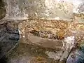 The interior of the Garden Tomb, marking the place where many Protestants and other Christians believe Jesus was laid to rest and resurrected, in 2008.