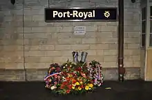 Memorial at the station to the victims of the 1996 Paris RER bombing