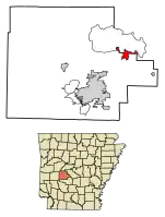 Location in Garland County and Arkansas