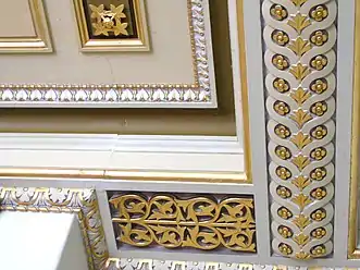 Garthmyl Hall Gilded ceiling