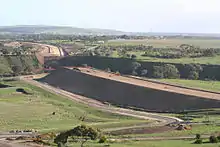 Geelong Bypass crossing of the Moorabool River under construction