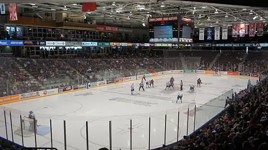 Interior view during an Oshawa Generals game