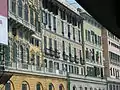 Rear façade of Durazzo-Cattaneo Adorno Palace and Bartolomeo Invrea Palace, overlooking Gramsci Street