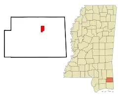 Location of Lucedale, Mississippi