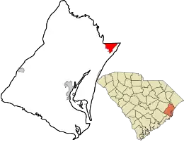 Location in Georgetown County and the state of South Carolina