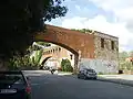 Arched passageway to the riverside