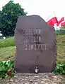 Monument to the victims of Augustów chase in Giby, reading: "Died for being Poles"