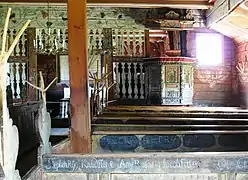 The unique personalized benches in the Old Gimmestad Church