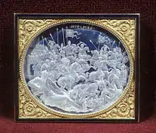 The Battle of Pavia, engraved on rock crystal for a Medici Cardinal by Giovanni Bernardi, 1530s