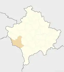 Gjakova is located in Kosovo