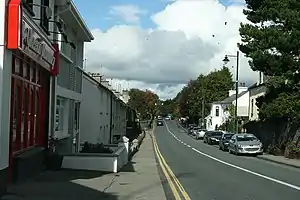 N55 road through the village