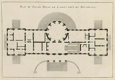 Floor plan of the palace (Goetghebuer, 1827)