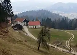 The hamlet of Košir in Goli Vrh