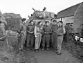 Personnel from the GGFG with a Sherman tank, 1944