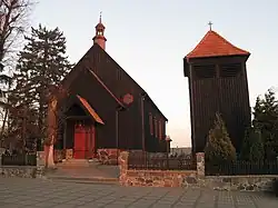 Exterior of the St. Martin's Church in Grążawy