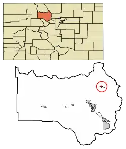 Location of the Town of Grand Lake in Grand County, Colorado.