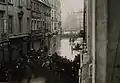 Great street of Besançon, in the beginning of the flood.