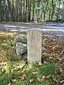 Granite Monument on Maple Road pointing to the Kettell Monument on Stiles Farm Road