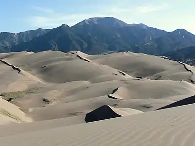 Great Sand Dunes National Park and Preserve along Los Caminos Antiguos Scenic and Historic Byway