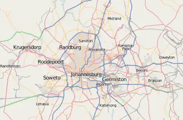 JNB is located in Greater Johannesburg