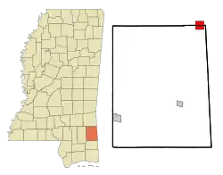 Location of State Line, Mississippi