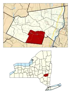 Location in Greene County and the state of New York.