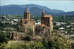 Church and tower above the town